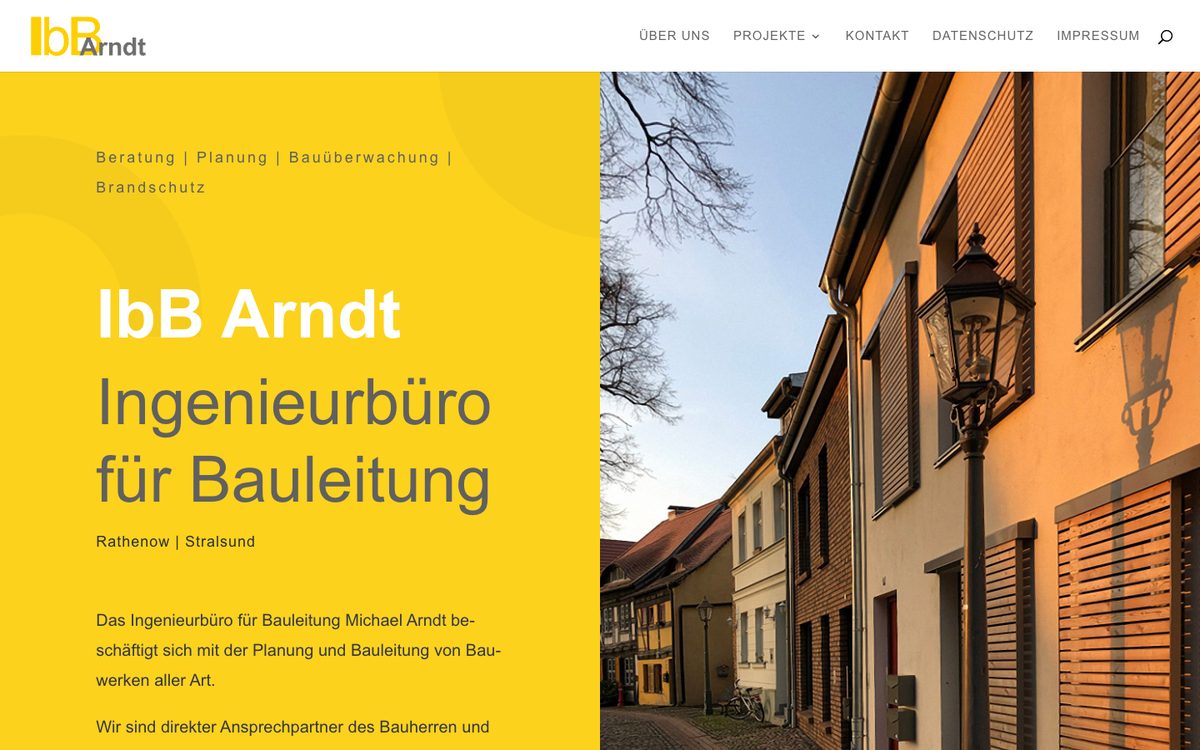 IbB Arndt – Website Startseite der Website IbB Arndt Ingenieurbüro für Bauleitung